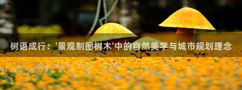 宝新gg：树语成行：\'景观制图树木\'中的自然美学与城市规划理念